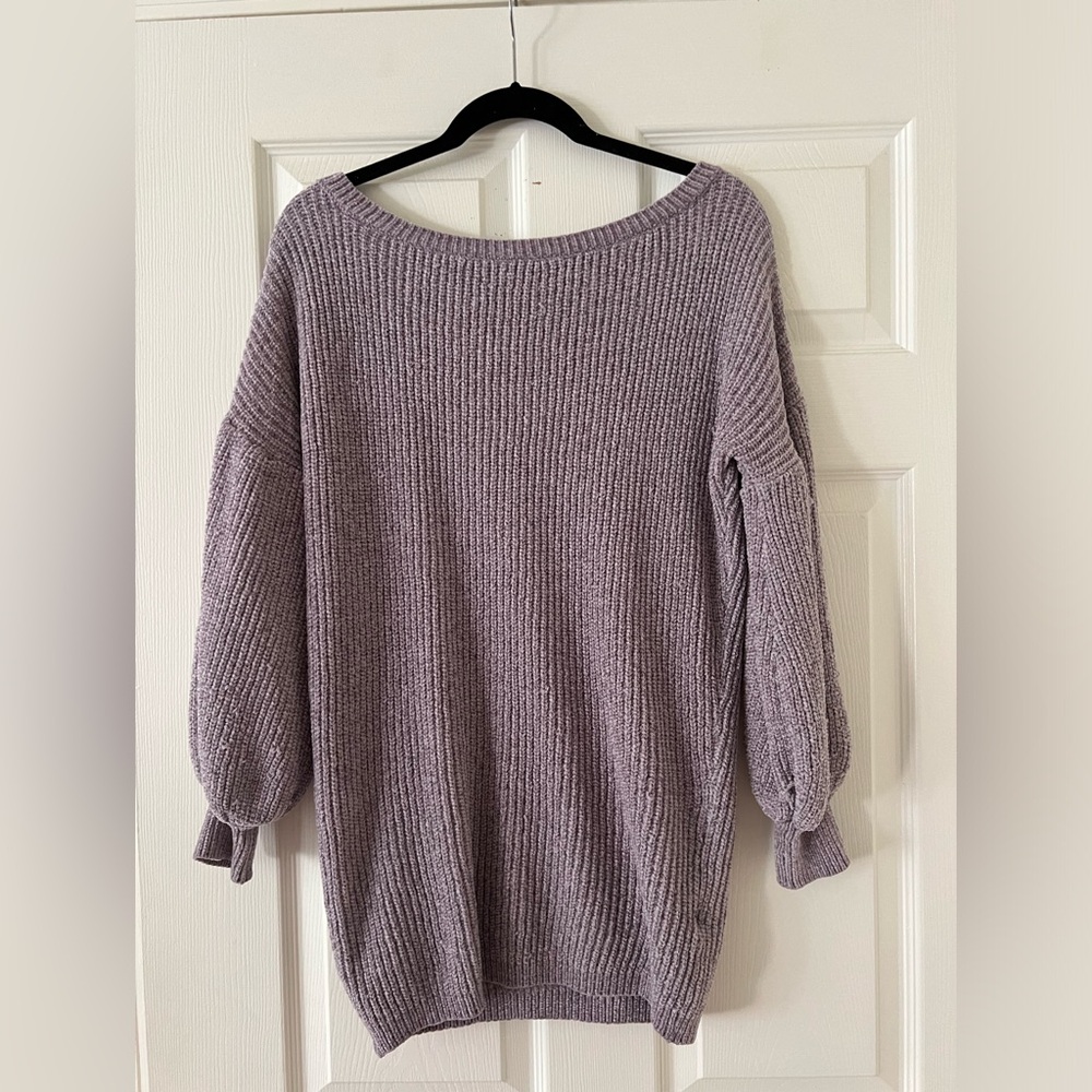 Pastel Purple Sweater Dress